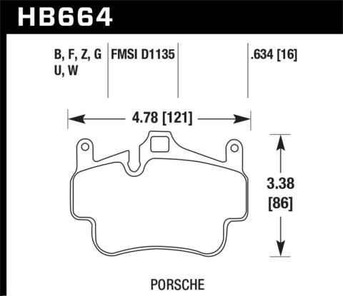 Hawk Performance DTC 30 Brake Pads HB664W.634 Pads, 30, Ferro-carbon, Front, Porsche, Set