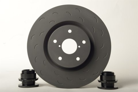 Hawk Performance Talon Brake Rotors HTS4056 Rotor, Talon, Vented, Slotted Surface, Iron, Gray Geomet Coated, Ford, Front, Pair