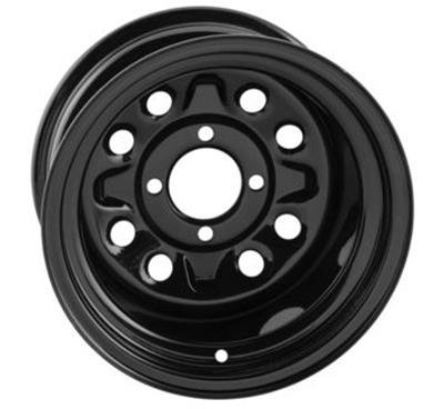 Quadboss Steely Gloss Black Wheels 12x7 Rims, Qb Whl 12X7 2+5 4/4