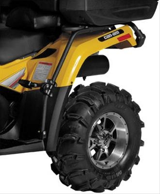Quadboss ATV Fender Protectors 563261 Guards, Protectors, Rear, Bolt-on, Steel, Black Powdercoated, for use on Honda®, Pair
