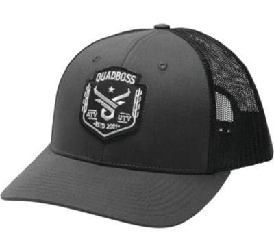 Quadboss Hats 155330 Barbwire Hat Grey Snap