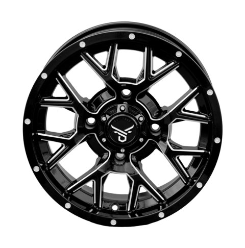 Quadboss Wheels 608581 QuadBoss Barbwire 15X7 - 5+2 - 4/137 - Milled