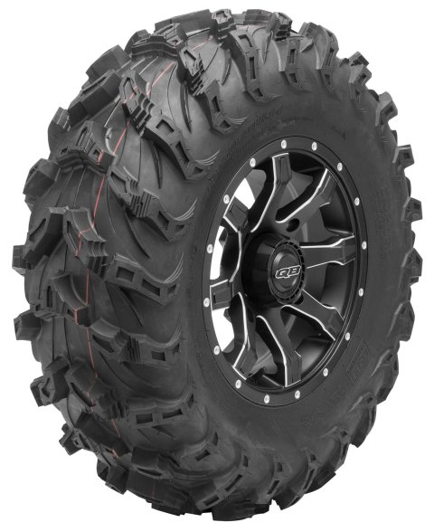 Quadboss QBT672 Mud Tires 30x10-14 Tire, Mud, 30x10-14, Radial, Blackwall, Rear, Each