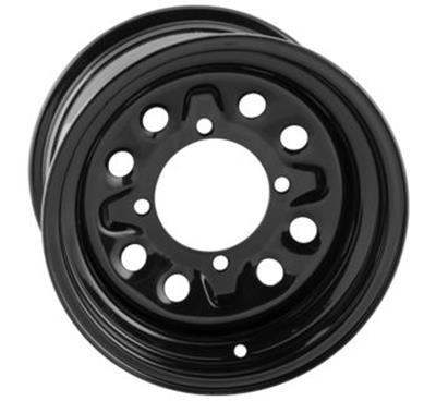Quadboss Steely Gloss Black Wheels 12x7 Rims, Qb Whl 12X7 4+3 4/137
