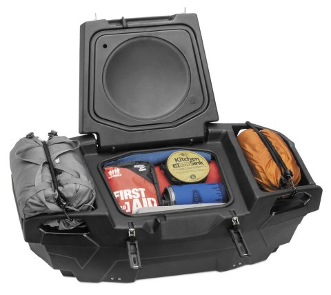 Quadboss UTV Cargo Boxes 157175 Storage Box, Box, Plastic, Black, 12.875 in. Length, 36.125 in. Width, 18.375 in. Height, Arctic Cat, Can-Am, Polaris, Each