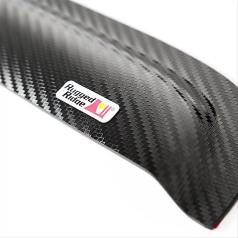 Rugged Ridge Window Rain Deflectors 11349.1 Side Visors, 3M Tape, Acrylic, Carbon Fiber, 4-Door, Jeep, JK, Set of 4