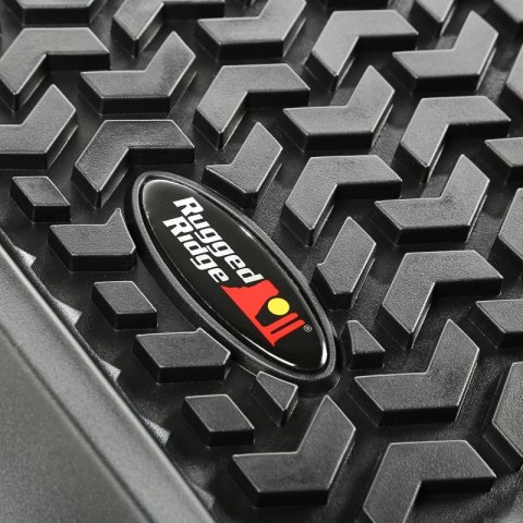 Rugged Ridge All-Terrain Floor Liners 82950.01 Mat, All-Terrain, Second Seat Area, Thermoplastic, Black, Pickup, SUV, Pair