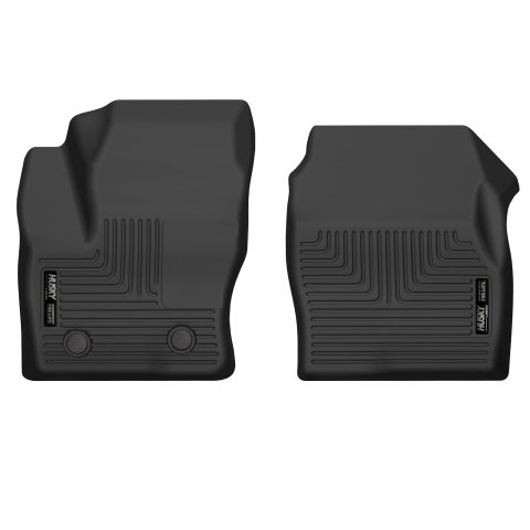 Husky X-act Contour Floor Liners for 2020-2022 TRANSIT CONNECT - 51921 Liners, Contour, Front Seat, Rubberized/Thermoplastic, Black, Ford, Pair