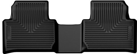 Husky Logo-Ready Mud Guards 54251 Flaps, Logo-Ready, Rear, Rubber, Stainless, Black, Chevy, GMC, Pickup, SUV, Pair
