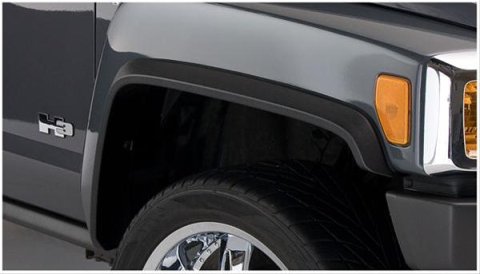 Husky OE-Style Fender Flares for 2006-2010 H3 - 28015900 Flares, OE Style, Front, Rear, Black, Dura-Flex Thermoplastic, Hummer, Set of 4