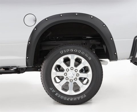 Husky Pocket-Style Fender Flares for 2019-2020 2500, 3500 - 2805930 Flares, Pocket Style, Front, Rear, Black, Dura-Flex Thermoplastic, Ram, Set of 4