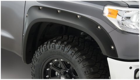 Husky Pocket-Style Fender Flares for 2014-2021 TUNDRA - 2803918 Flares, Pocket Style, Front and Rear, Dura-Flex Thermoplastic, Black, Toyota, Set of 4
