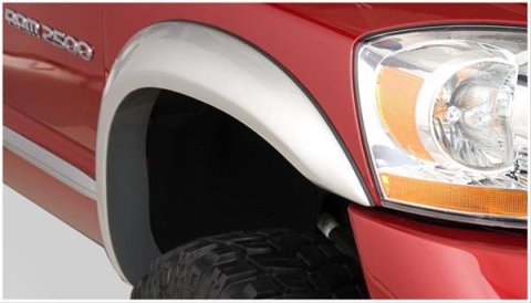 Husky Extend-A-Fender Flares for 2003-2009 RAM 3500, 2500, 2002-2008 1500 - 2805904 Fender Flares, Extend-A-Fender, Front and Rear, Black, Dura-Flex Thermoplastic, Dodge, Set of 4