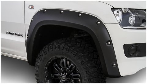 Husky Pocket-Style Fender Flares for 2017-2021 AMAROK - 2806905 Flares, Pocket Style, Front and Rear, Dura-Flex Thermoplastic, Black, Volkswagen, Set of 4