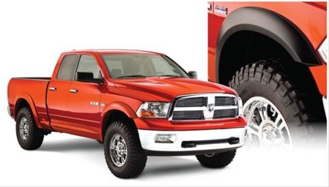 Husky Extend-A-Fender Flares for 2011-2018 1500, 2019-2023 1500 CLASSIC, 2009-2010 RAM - 2805914 Fender Flares, Extend-A-Fender, Front and Rear, Black, Dura-Flex Thermoplastic, Dodge, Ram, Set of 4