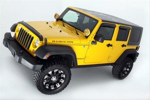 Husky Bugflectors II for 2007-2017 WRANGLER, 2018 WRANGLER JK - 2814901 Bug Guard, Bugflector II, Acrylic, Smoke, Jeep, Each