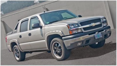 Husky Pocket-Style Fender Flares for 2003-2006 AVALANCHE 1500, 2500 - 2804948 Flares, Pocket Style, Front and Rear, Black, Dura-Flex Thermoplastic, Chevy, Set of 4