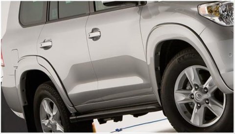 Husky OE-Style Fender Flares for 2008-2011 LAND CRUISER - 2803913 Flares, OE Style, Front, Rear, Black, Dura-Flex Thermoplastic, Toyota, Set of 4