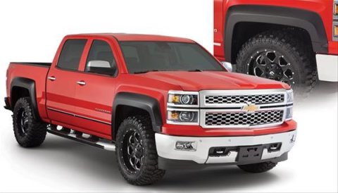 Husky Extend-A-Fender Flares for 2014-2016 SILVERADO 1500 - 2804963 Fender Flares, Extend-A-Fender, Front/Rear, Black, Dura-Flex Thermoplastic, Chevy, Set of 4