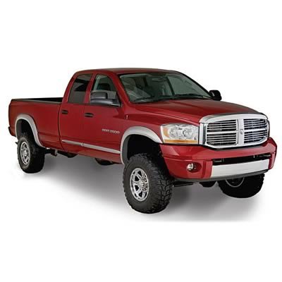 Husky Extend-A-Fender Flares 2805912 Fender Flares, Extend-A-Fender, Front, Rear, Black, Dura-Flex Thermoplastic, Dodge, Set of 4