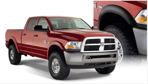 Husky Extend-A-Fender Flares 2805918 Fender Flares, Extend-A-Fender, Front and Rear, Black, Dura-Flex Thermoplastic, Dodge, Ram, Set of 4