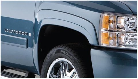 Husky OE-Style Fender Flares for 2007-2014 SILVERADO 3500 HD, 2500 2007-2013 1500 - 2804923 Flares, OE Style, Front and Rear, Black, Dura-Flex Thermoplastic, Chevy, Set of 4