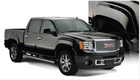 Husky OE-Style Fender Flares for 2007-2014 SIERRA 3500 HD, 2500 2007-2013 1500 - 2804926 Flares, OE Style, Front and Rear, Black, Dura-Flex Thermoplastic, GMC, Set of 4