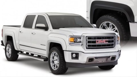 Husky Extend-A-Fender Flares for 2016-2018 SIERRA 1500 - 2804975 Fender Flares, Extend-A-Fender, Front and Rear, Black, Dura-Flex Thermoplastic, GMC, Set of 4
