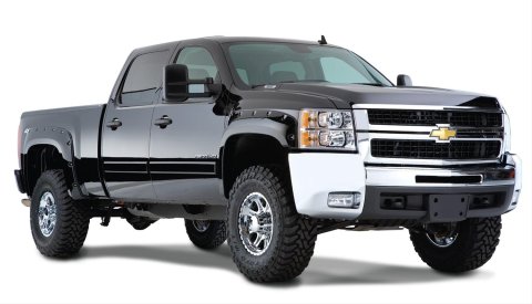 Husky Pocket-Style Fender Flares for 2007-2014 SILVERADO 3500 HD, 2500 2007-2013 1500 - 2804924 Flares, Pocket Style, Front and Rear, Black, Dura-Flex Thermoplastic, Chevy, Set of 4