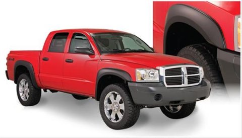 Husky Extend-A-Fender Flares for 2005-2010 DAKOTA - 28051908 Fender Flares, Extend-A-Fender, Front, Rear, Black, Thermoplastic, Dodge, Set of 4