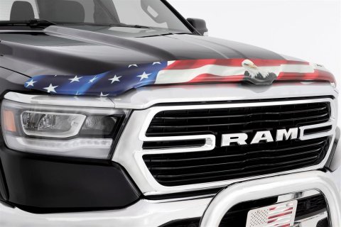 Husky Bug Shields (American Flag with Eagle) 2818953 HOOD SHIELD FLAG RAM 1500 EXCLUDES REBEL AND TRX MODELS