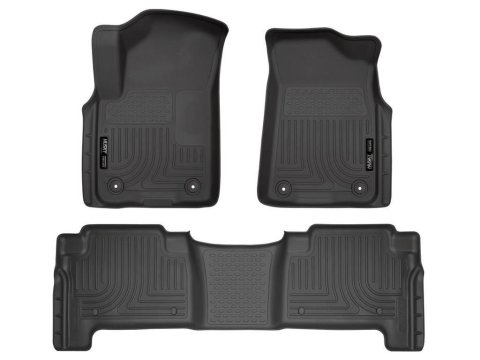 Husky Liners Floor Mats, Automotive 95461 2008-2015 NISSAN ARMADA, FR & 2ND SEAT FLOOR LINER, BLACK
