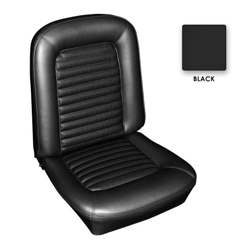 Scott Drake Standard Seat Upholstery 66-S-BUCK-BK Upholstery, Style, Black, Ford, Front, Pair