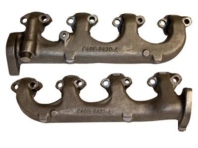 Scott Drake Exhaust Manifolds for 1964-1973 MUSTANG - C5ZZ-9430-1-DE Manifolds, Cast Iron, Natural, Ford, 260, 289, 302, Pair