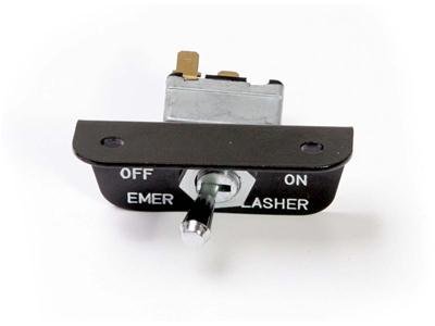 Scott Drake Emergency Flasher Switches C6AZ-13350 Switch, Flasher, Labeled, Toggle, Male Pin Terminal Type, Steel/Plastic, Black, Ford, Each