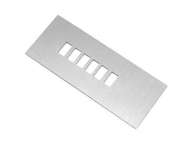 Scott Drake Console Components C7ZZ-7D443-P Shift Plate, Aluminum, Brushed, Ford, Automatic, Each