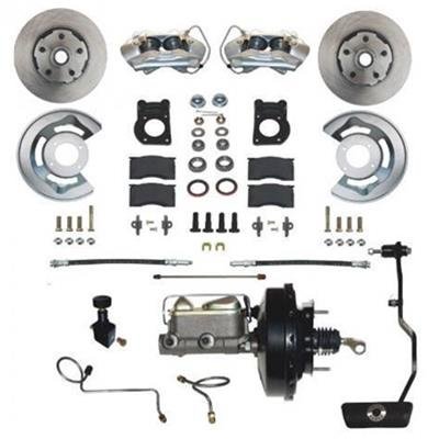 Scott Drake Disc Brake Conversion Kits DBC-A133-A Kits, Front, Solid Surface Rotors, 4-piston Calipers, Master Cylinder, Booster, Fits 1970 Drum Spindles Only, Ford, Kit