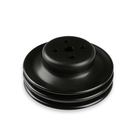Scott Drake Water Pump Pulleys C6AZ-8509-A Pulleys, V-belt Style, 2-groove, Steel, Black, 5.813 in. O.D., Ford, Each