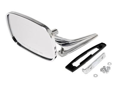 Scott Drake Replacement Outside Mirrors 684501-C Mirror, Replacement, Driver Side, Convex, Rectangular, Manual, Chrome Housing, Chevy, Each