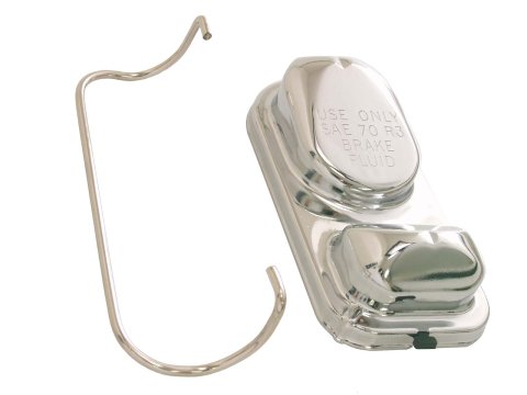 Scott Drake Brake Master Cylinder Caps C7AZ-2162-CR Cap, Single Bail Style, Steel, Chrome, Ford, Each