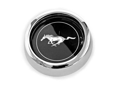 Scott Drake Styled Steel Hub Caps D1ZZ-1130-GR Cap, Magnum 500 Pony, Bolt-on, Flat, Steel, Chrome, Mustang Logo, Each