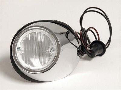 Scott Drake Backup Light Kits C9ZZ-15511-B Lights, Stock Style, Clear Lens, Chrome Housing, Left, Ford, Each