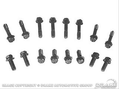 Scott Drake Exhaust Manifold Bolts EMB-C8OE-529 Bolts, Steel, Natural, Ford, 4.7L, 5.0L, Set of 16