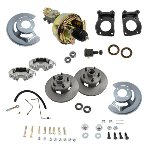 Scott Drake Disc Brake Conversion Kits for 1964-1966 MUSTANG - DBC-A120-P-R Brakes, Conversion, Front, Power, Solid Surface Rotors, Calipers, Master Cylinder, Booster, Ford, Kit