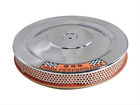 Scott Drake Air Cleaners C5ZZ-9600-G Cleaner, Round, Chrome Steel Top, 289 High Performance Top Design, Ford, 289, Kit