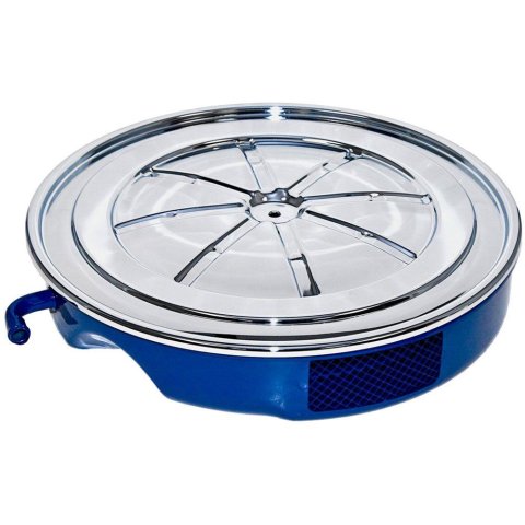 Scott Drake Mustang 390 GT High Performance Air Cleaners C7ZZ-9600-C Cleaner, Round, Chrome Lid, Blue Base, Performance, With CA Tube, Ford, Each