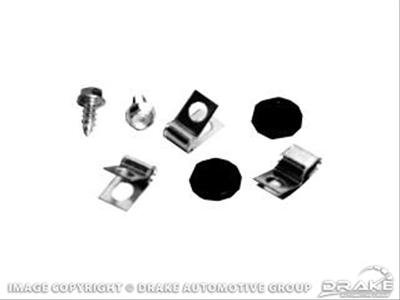 Scott Drake Line Mounting Clips 379604-AK Clips, Steel, Natural, Ford, Kit