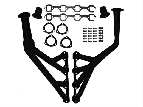 Scott Drake Headers C5ZZ-9430-BK Headers, Tri-Y, Steel, Painted, 2.5 in. Collector, Ford, 260, 289, 302, Pair