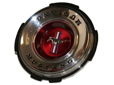 Scott Drake Wheel Center Cap Emblems C7ZZ-11C30 Emblem, Cover, Chrome/Red/Black/White/Blue, Running Pony Logo, Ford, Each