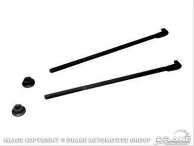 Scott Drake Battery Hold-Down J-Bolt Kits D0AZ-10756-K Clamp J-Bolts, Steel, Ford, Kit